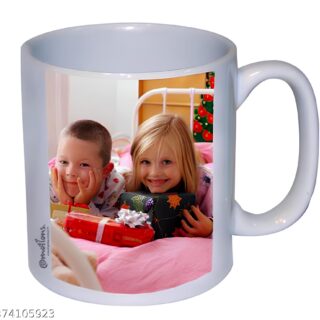 White white photo mug