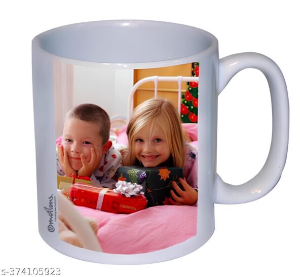 White white photo mug
