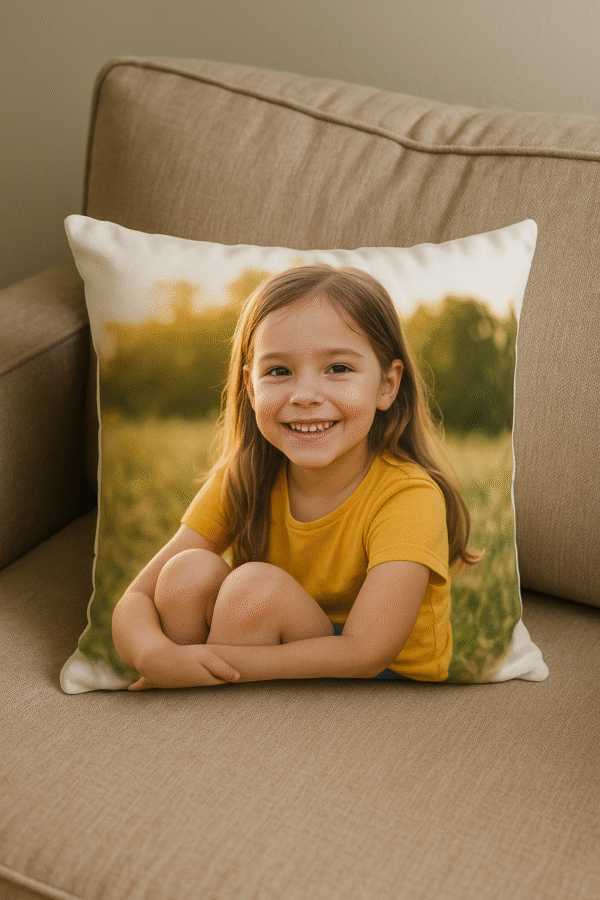 Satin photo pillow { Square } - Image 2